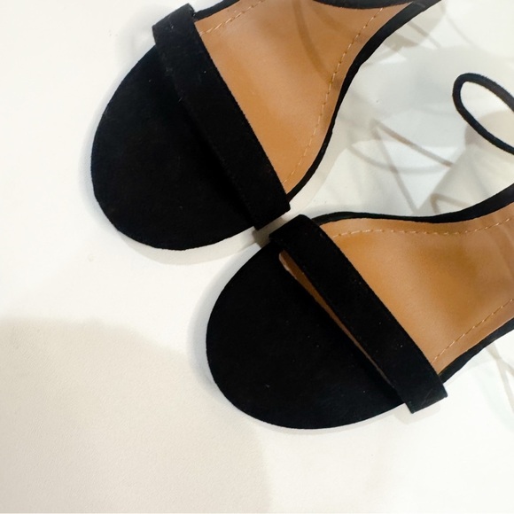 Anne Michelle black open toe lace up tassel heels ❤️ - Picture 7 of 8